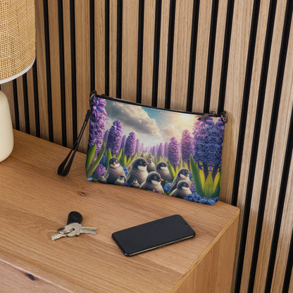 Penguins and Hyacinths Crossbody bag - Gregg Acini Adoree Designs - Handbag