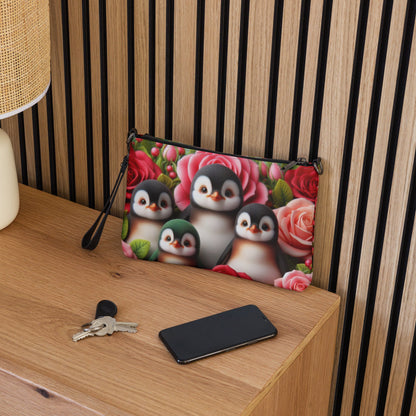 Penguins and Roses Crossbody bag - Gregg Acini Adoree Designs - Handbag