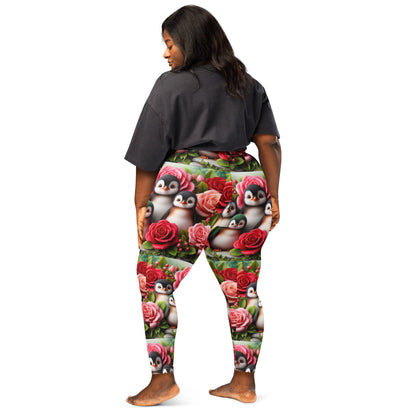 Penguins and Roses Leggings - Gregg Acini Adoree Designs - Leggings