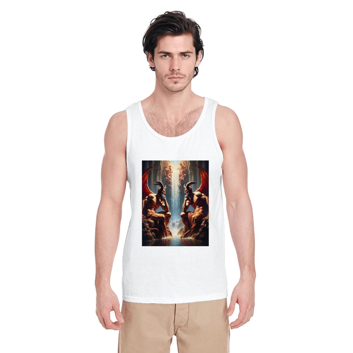 Pensive Demons Cotton Tank Top - Gregg Acini Adoree Designs - Tank Top