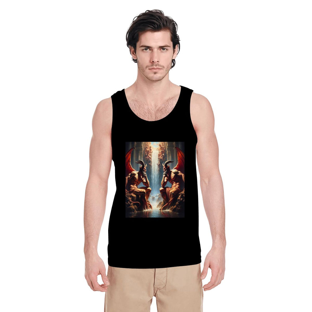 Pensive Demons Cotton Tank Top - Gregg Acini Adoree Designs - Tank Top