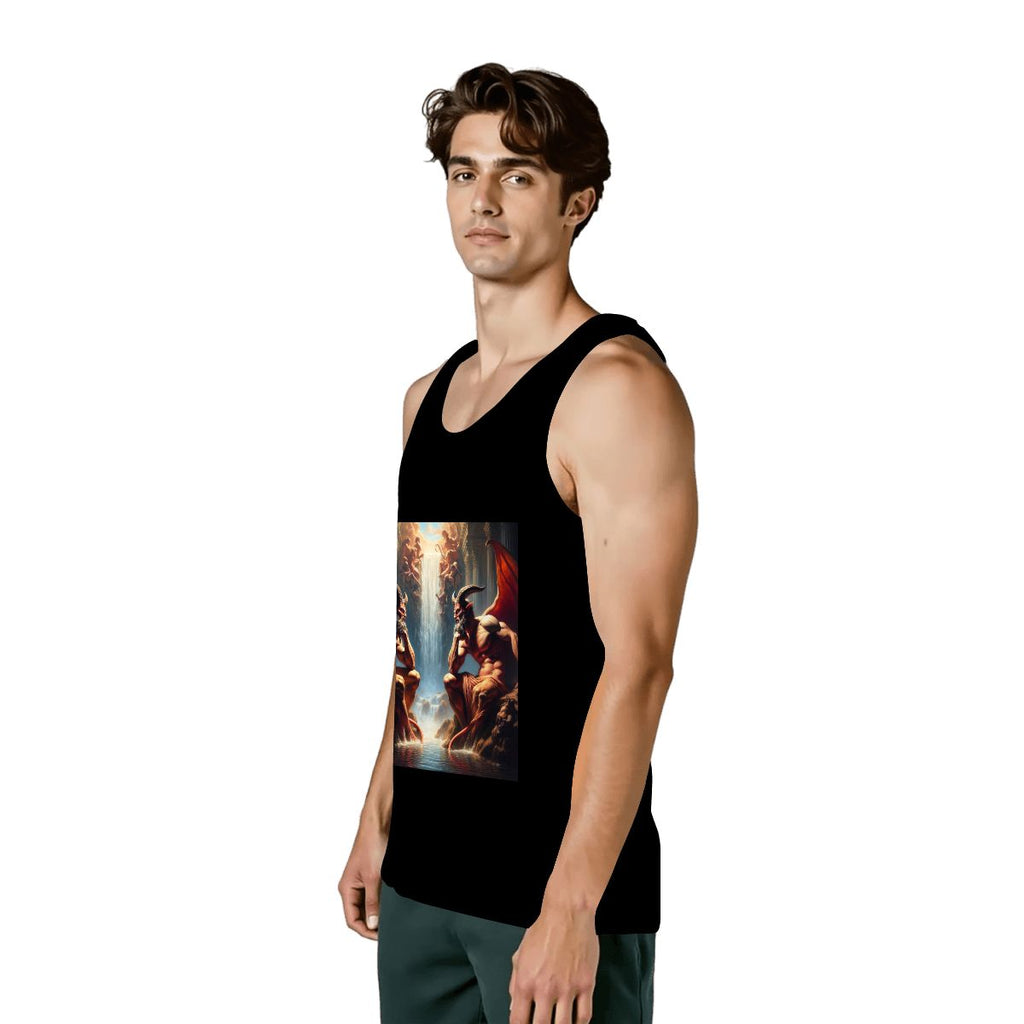 Pensive Demons Cotton Tank Top - Gregg Acini Adoree Designs - Tank Top