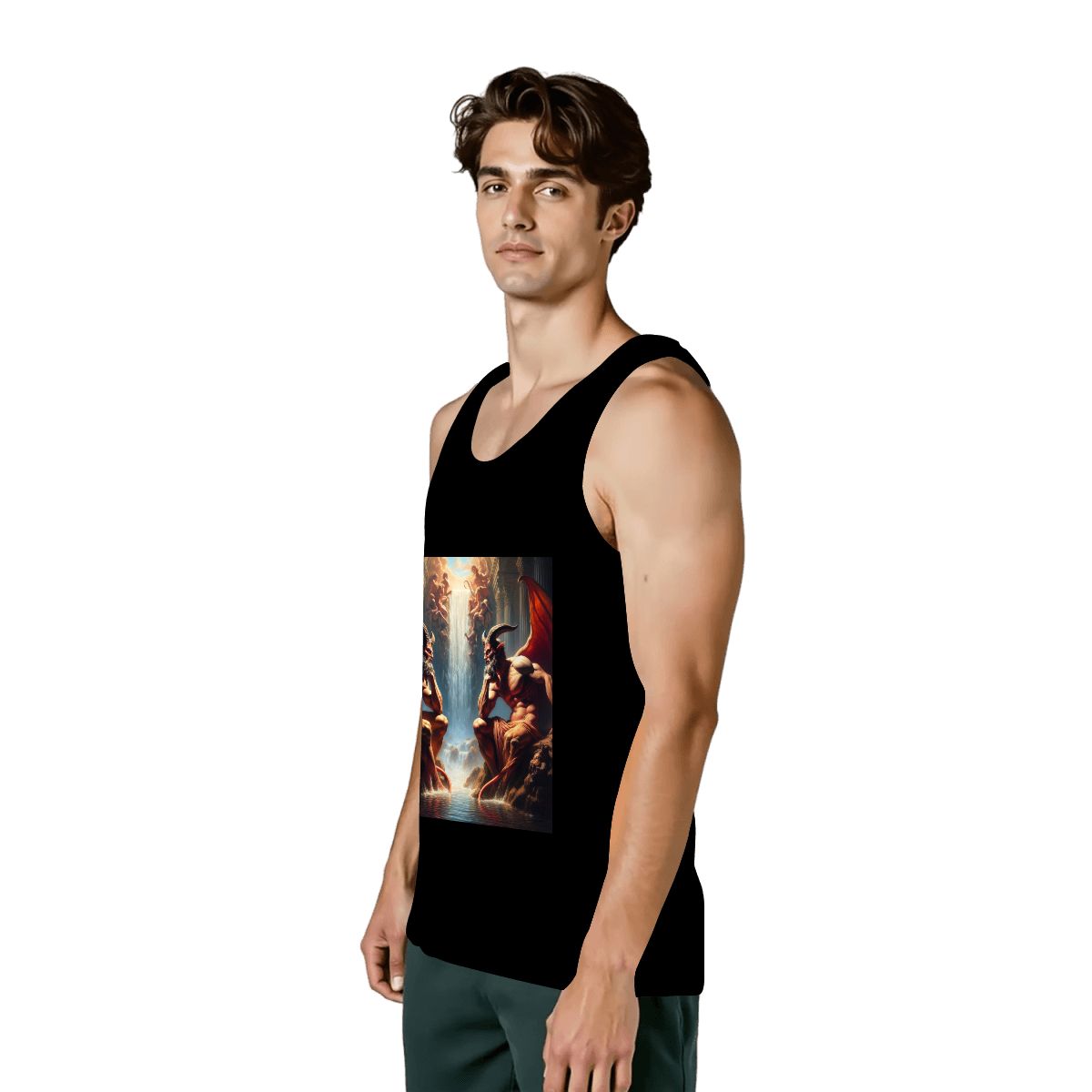 Pensive Demons Cotton Tank Top - Gregg Acini Adoree Designs - Tank Top