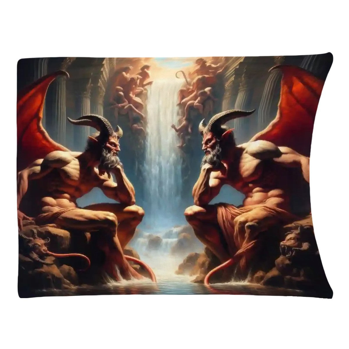 Pensive Demons Flannel Throw Blanket