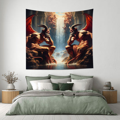 Pensive Demons Lightweight Wall Tapestry (Fabric Wall Hanging - USA) - Gregg Acini Adoree Designs - Wall Coverings