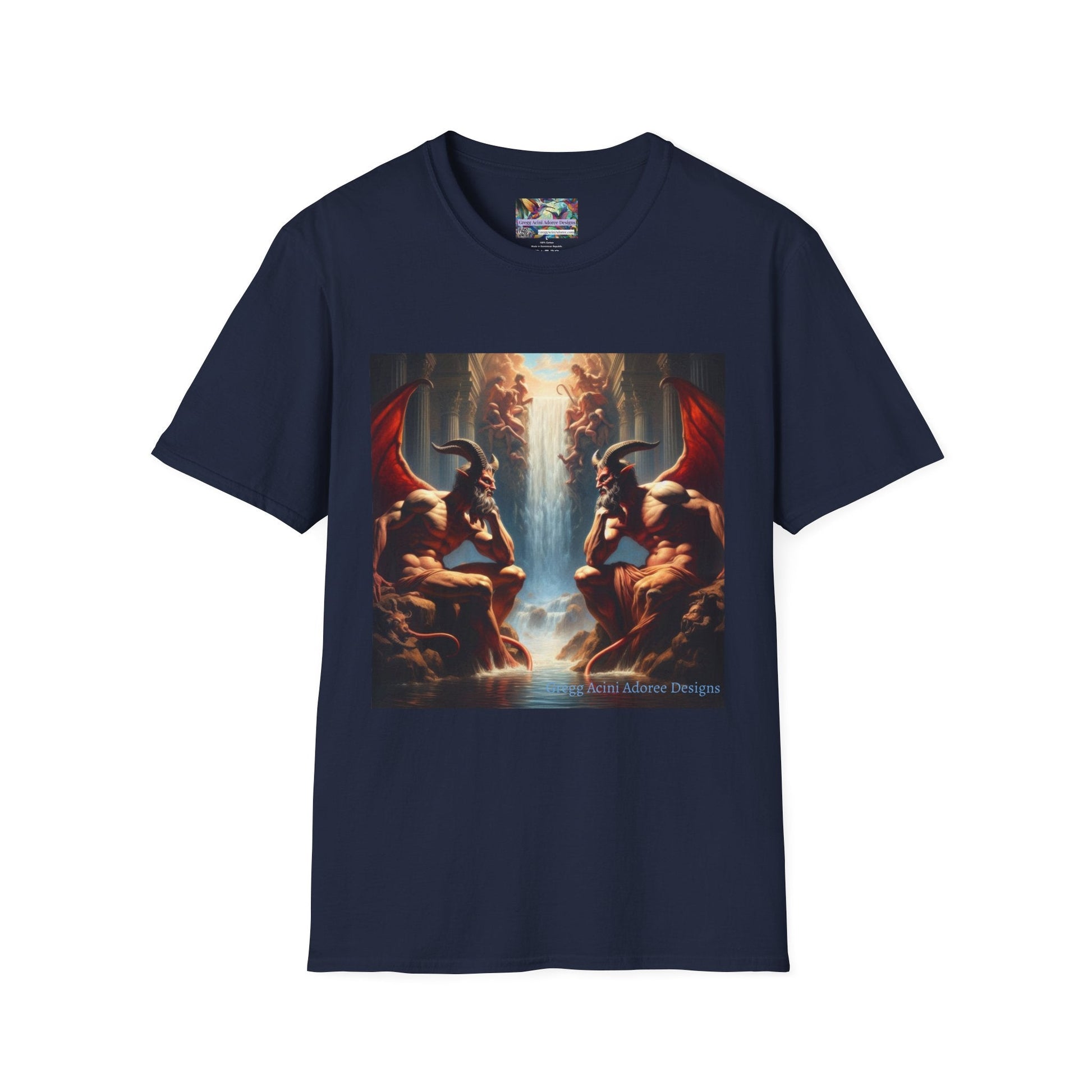 Pensive Demons Unisex T-Shirt, Gothic Style Tee, Fantasy Art Shirt, Short Sleeve - Gregg Acini Adoree Designs - T-Shirt