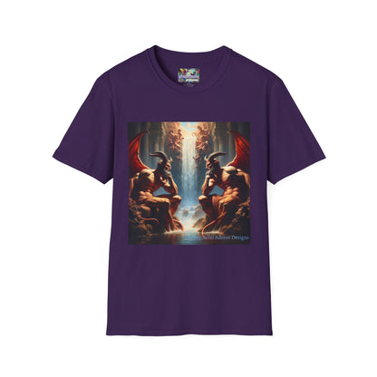 Pensive Demons Unisex T-Shirt, Gothic Style Tee, Fantasy Art Shirt, Short Sleeve - Gregg Acini Adoree Designs - T-Shirt