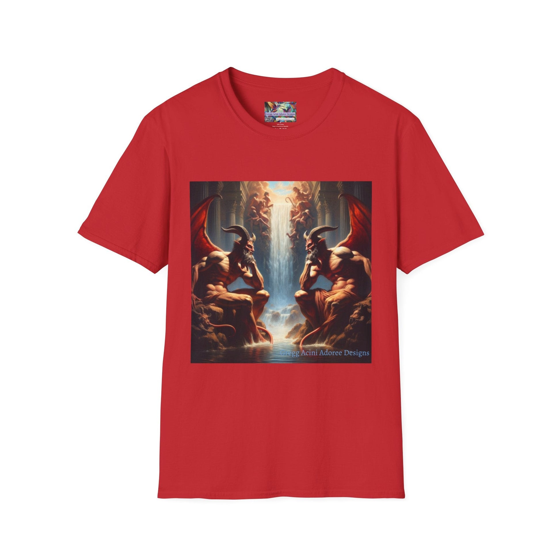 Pensive Demons Unisex T-Shirt, Gothic Style Tee, Fantasy Art Shirt, Short Sleeve - Gregg Acini Adoree Designs - T-Shirt
