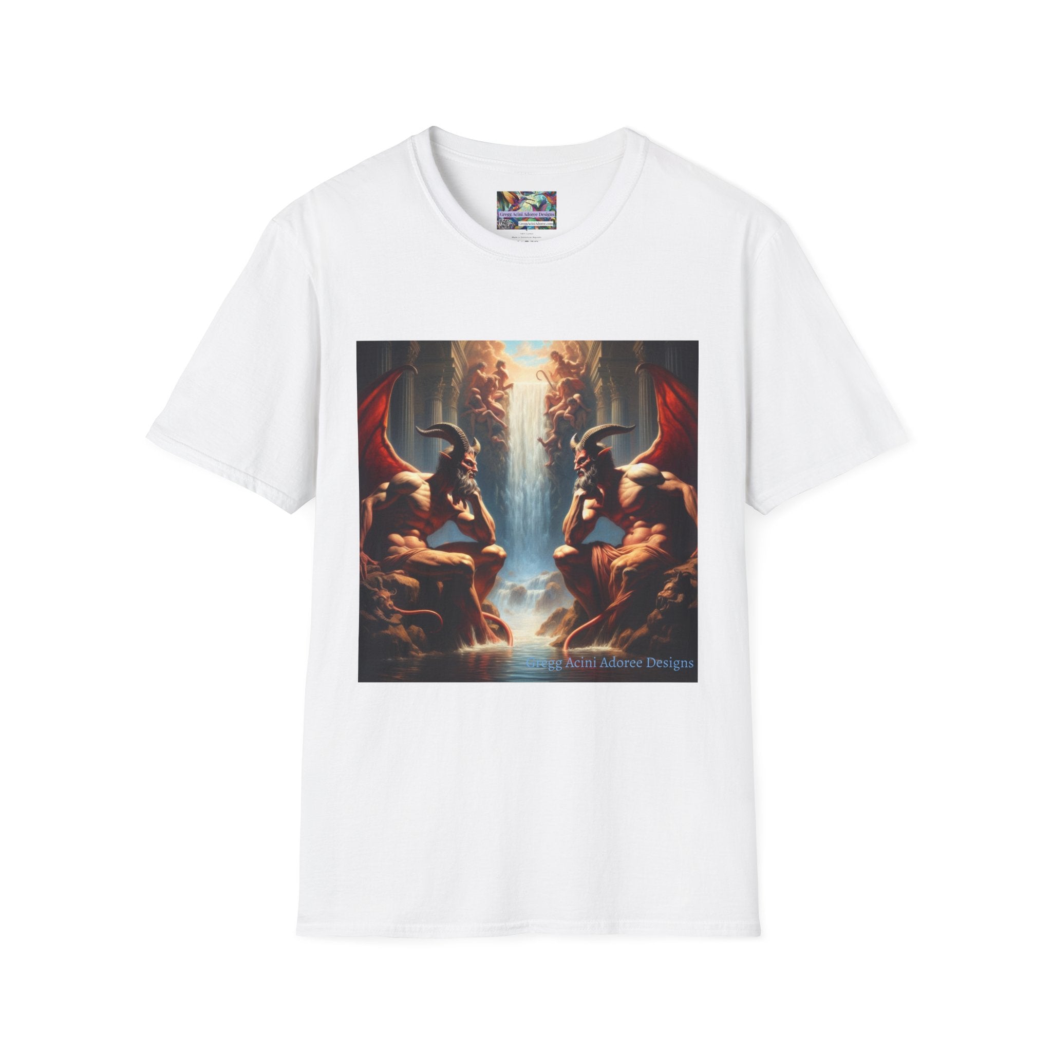 Pensive Demons Unisex T-Shirt, Gothic Style Tee, Fantasy Art Shirt, Short Sleeve - Gregg Acini Adoree Designs - T-Shirt