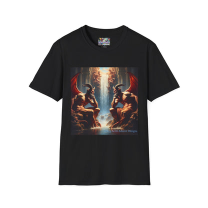 Pensive Demons Unisex T-Shirt, Gothic Style Tee, Fantasy Art Shirt, Short Sleeve - Gregg Acini Adoree Designs - T-Shirt