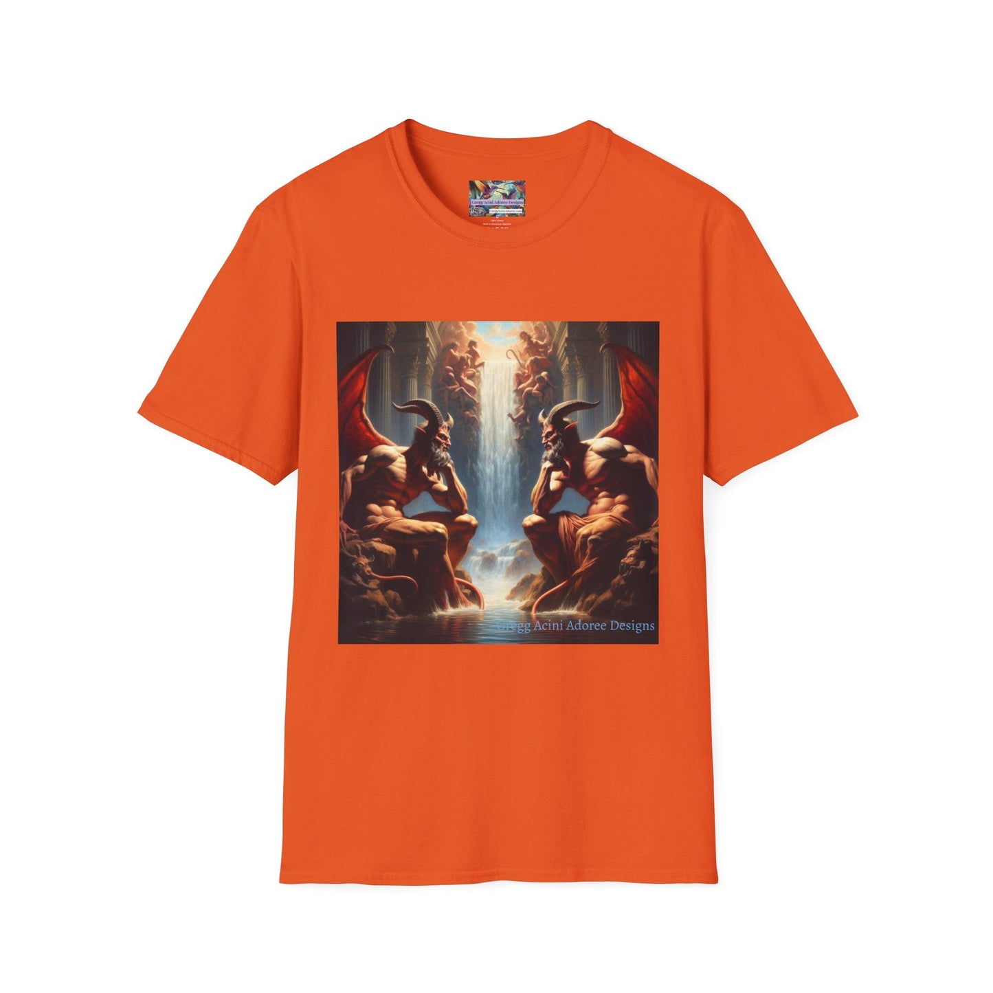 Pensive Demons Unisex T-Shirt, Gothic Style Tee, Fantasy Art Shirt, Short Sleeve - Gregg Acini Adoree Designs - T-Shirt