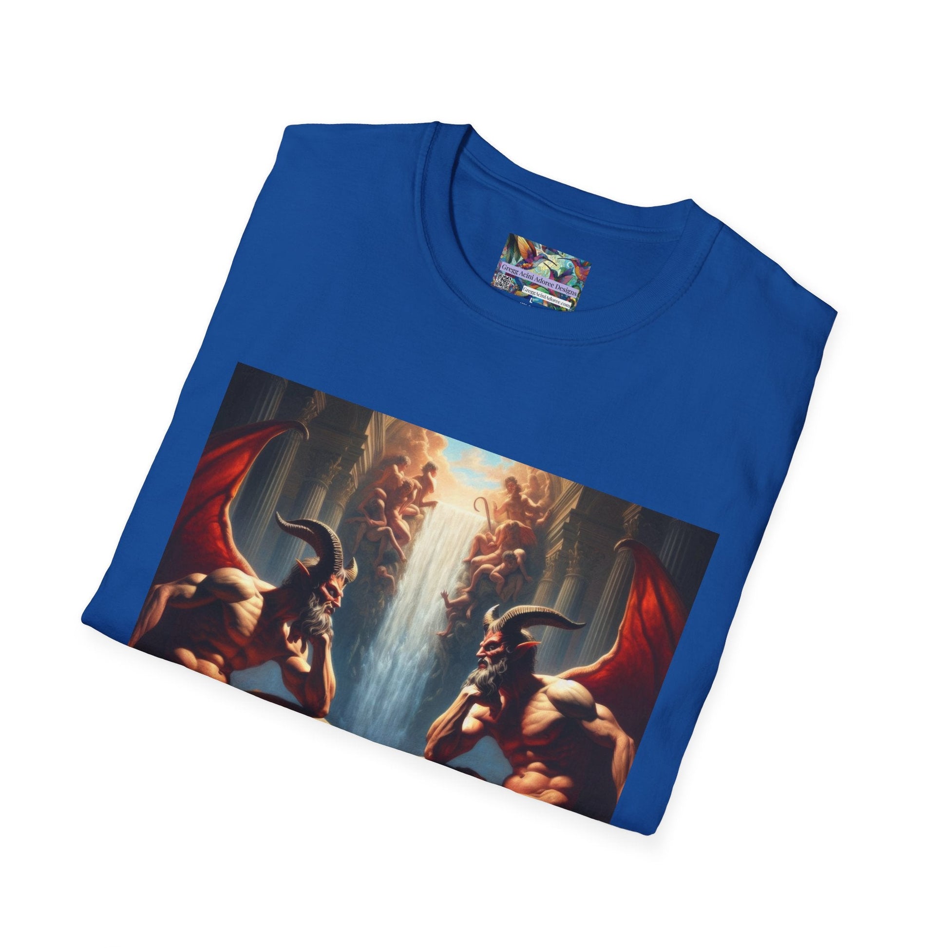 Pensive Demons Unisex T-Shirt, Gothic Style Tee, Fantasy Art Shirt, Short Sleeve - Gregg Acini Adoree Designs - T-Shirt