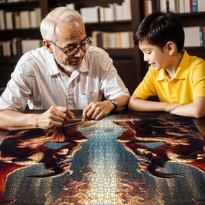 Pensive Demons Wooden Jigsaw Puzzles 1000 pcs - Gregg Acini Adoree Designs - Jigsaw Puzzle