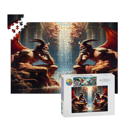 Pensive Demons Wooden Jigsaw Puzzles 1000 pcs - Gregg Acini Adoree Designs - Jigsaw Puzzle