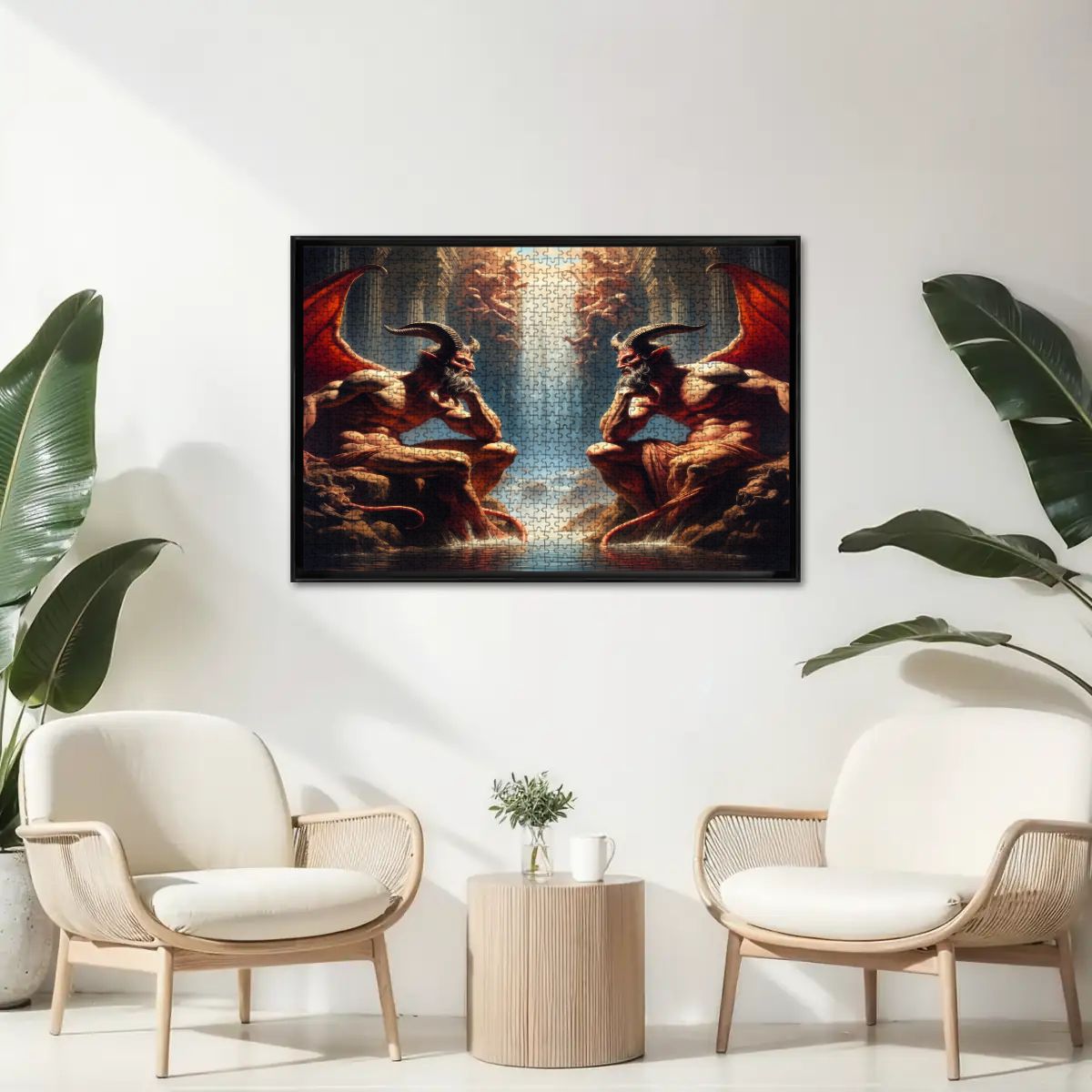 Pensive Demons Wooden Jigsaw Puzzles 1000 pcs - Gregg Acini Adoree Designs - Jigsaw Puzzle