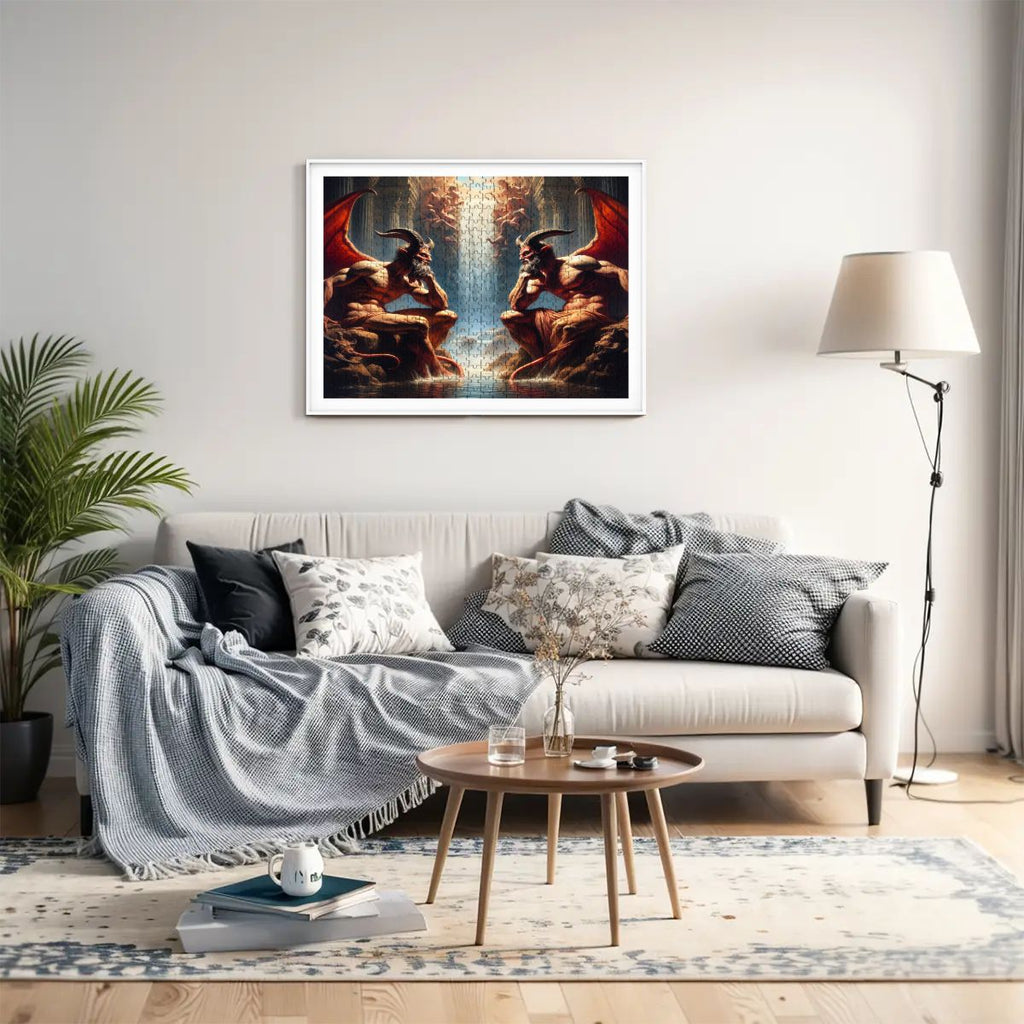 Pensive Demons Wooden Jigsaw Puzzles 500 pcs - Gregg Acini Adoree Designs - Jigsaw Puzzle