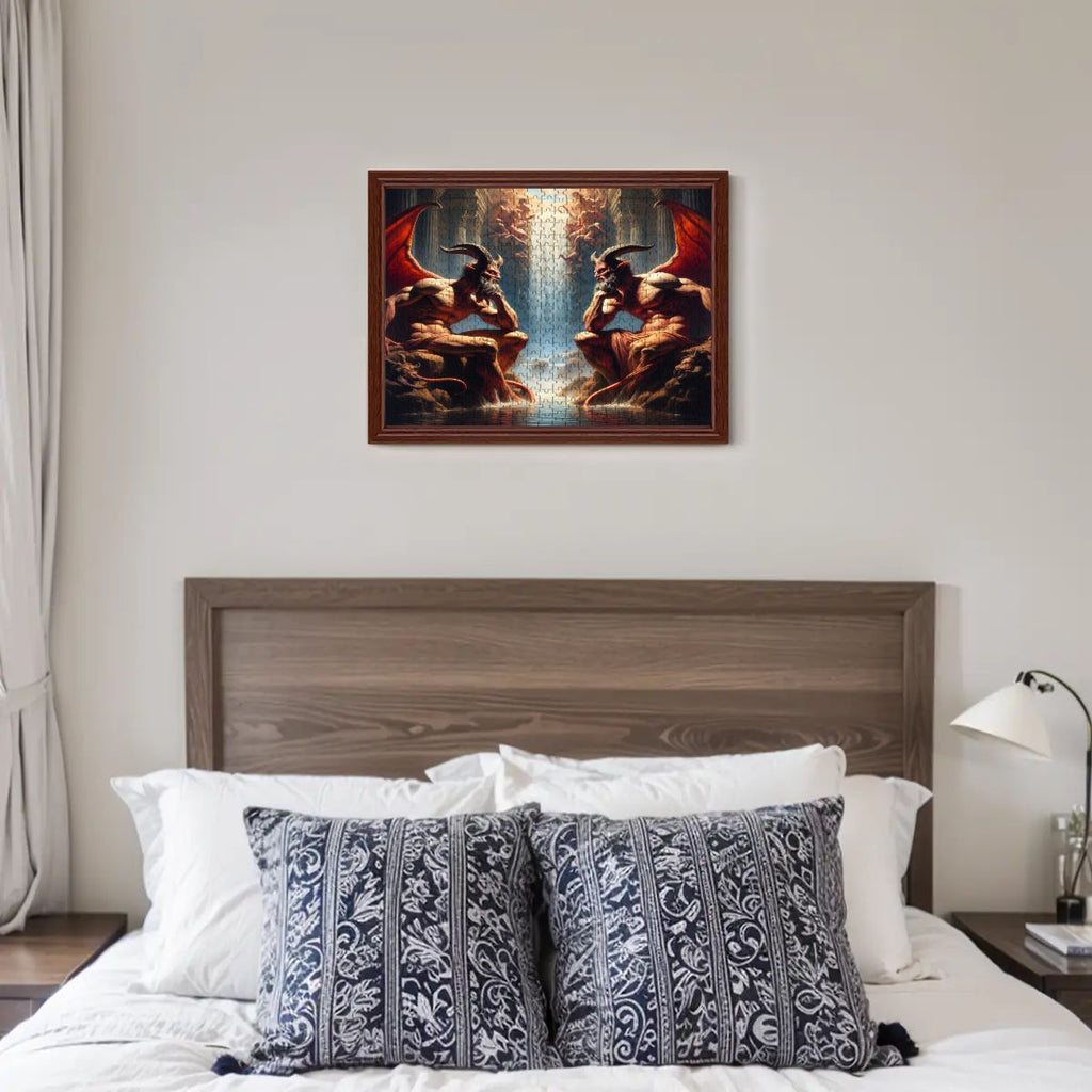 Pensive Demons Wooden Jigsaw Puzzles 500 pcs - Gregg Acini Adoree Designs - Jigsaw Puzzle