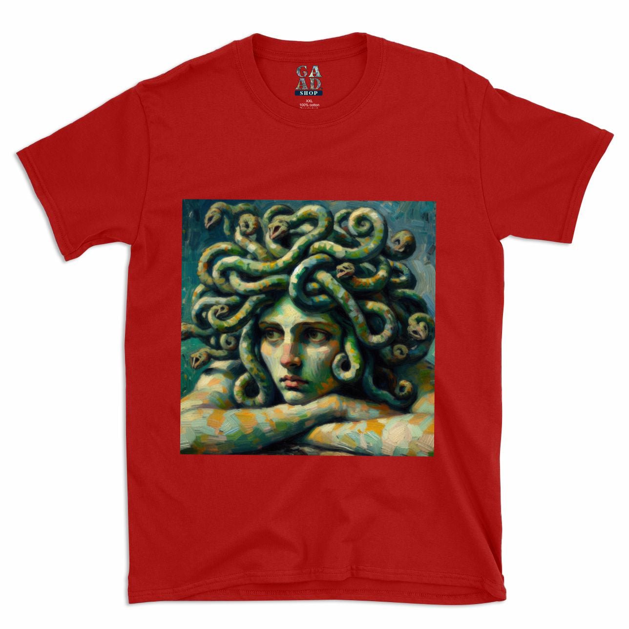 Pensive Medusa Softstyle T-Shirt | Gildan 64000 - Gregg Acini Adoree Designs - T-Shirt