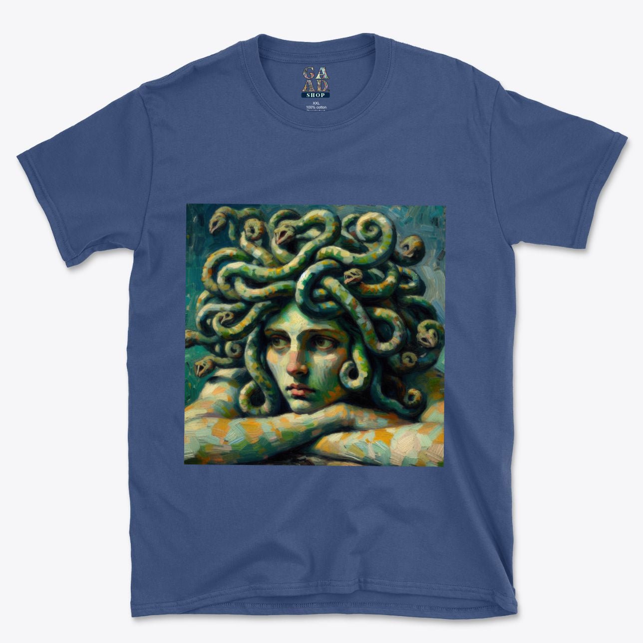 Pensive Medusa Softstyle T-Shirt | Gildan 64000 - Gregg Acini Adoree Designs - T-Shirt