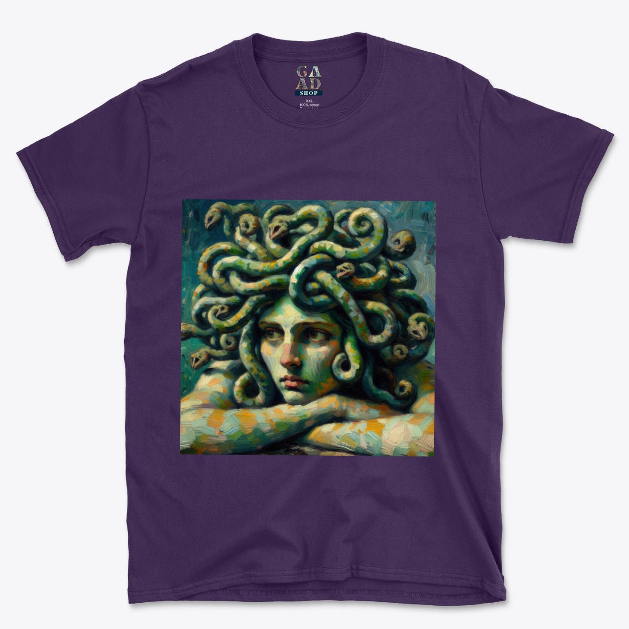Pensive Medusa Softstyle T-Shirt | Gildan 64000 - Gregg Acini Adoree Designs - T-Shirt