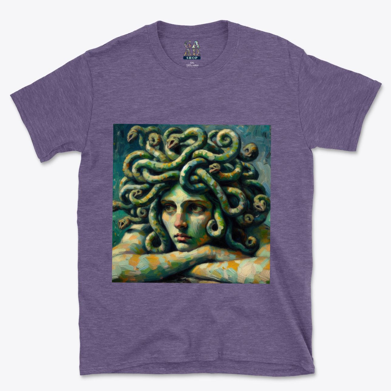 Pensive Medusa Softstyle T-Shirt | Gildan 64000 - Gregg Acini Adoree Designs - T-Shirt