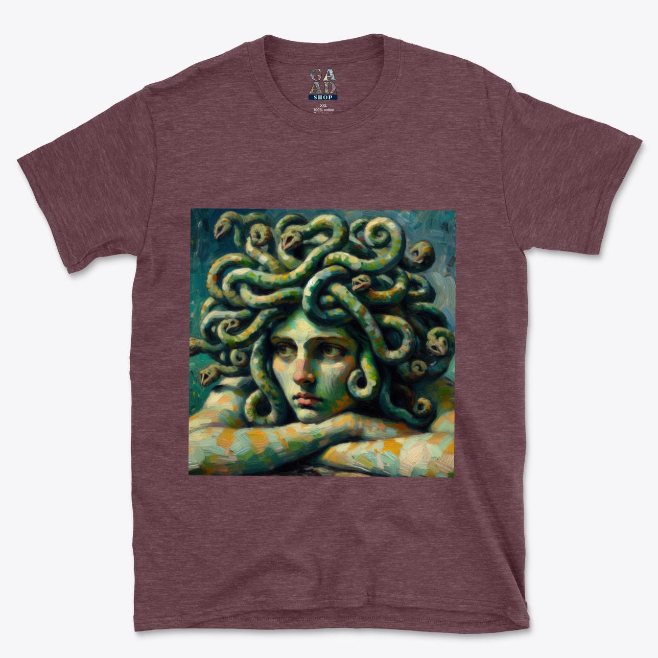 Pensive Medusa Softstyle T-Shirt | Gildan 64000 - Gregg Acini Adoree Designs - T-Shirt