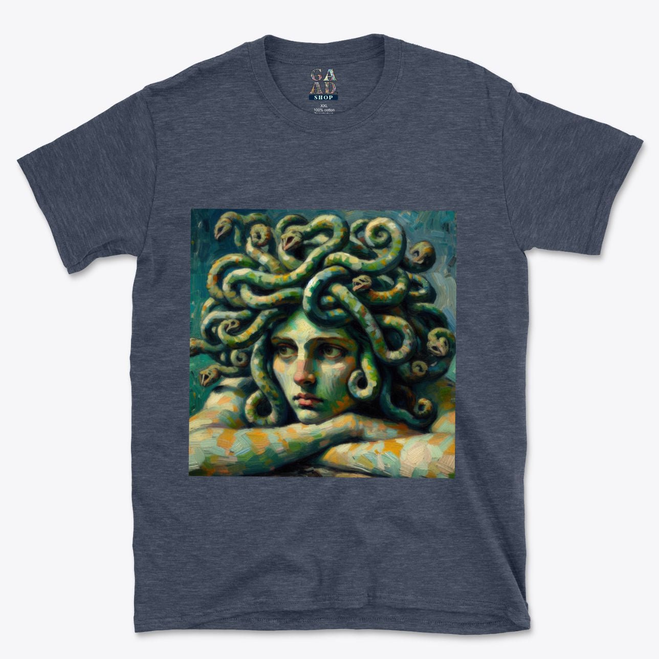 Pensive Medusa Softstyle T-Shirt | Gildan 64000 - Gregg Acini Adoree Designs - T-Shirt