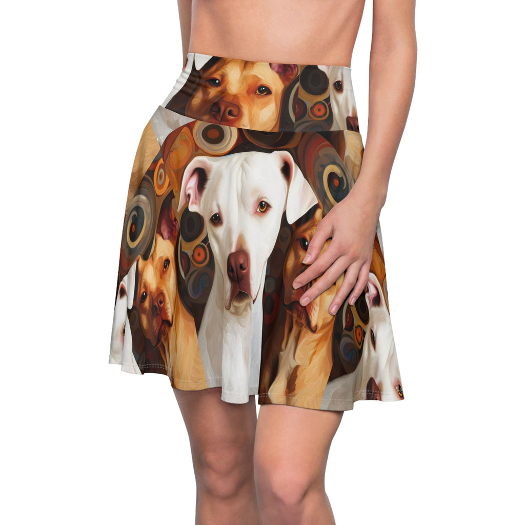 Pibbles1 Women's Skater Skirt - Dog - Inspired Fashion - Gregg Acini Adoree Designs - Skirt