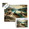 Portrait of a Lady and a Peacock Wooden Jigsaw Puzzles 500 pcs - Gregg Acini Adoree Designs - Jigsaw Puzzle