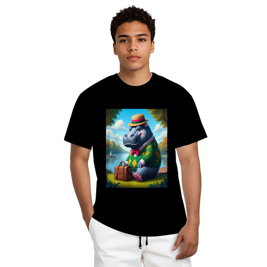 PreppopoThomas with Briefcase - Gildan 5000 Unisex Cotton Tee - Gregg Acini Adoree Designs - T-Shirt