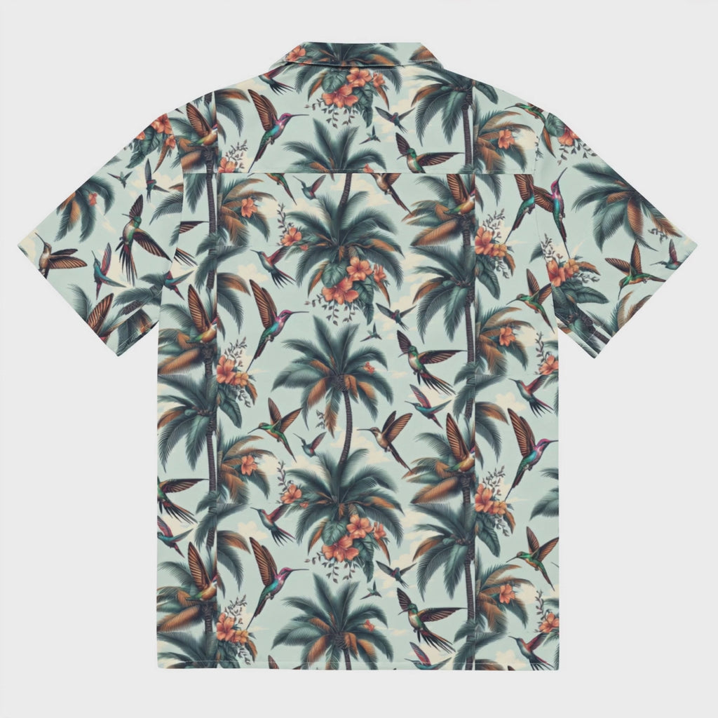 Hummingbirds and Palms Unisex button shirt by Gregg Acini Adoree Designs
