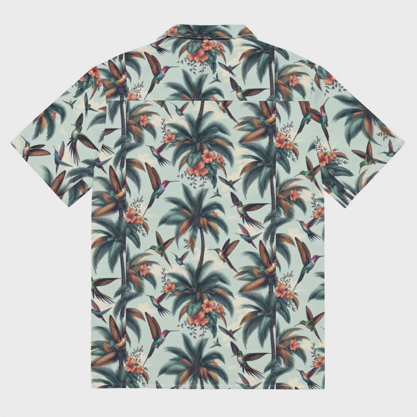 Hummingbirds and Palms Unisex button shirt by Gregg Acini Adoree Designs