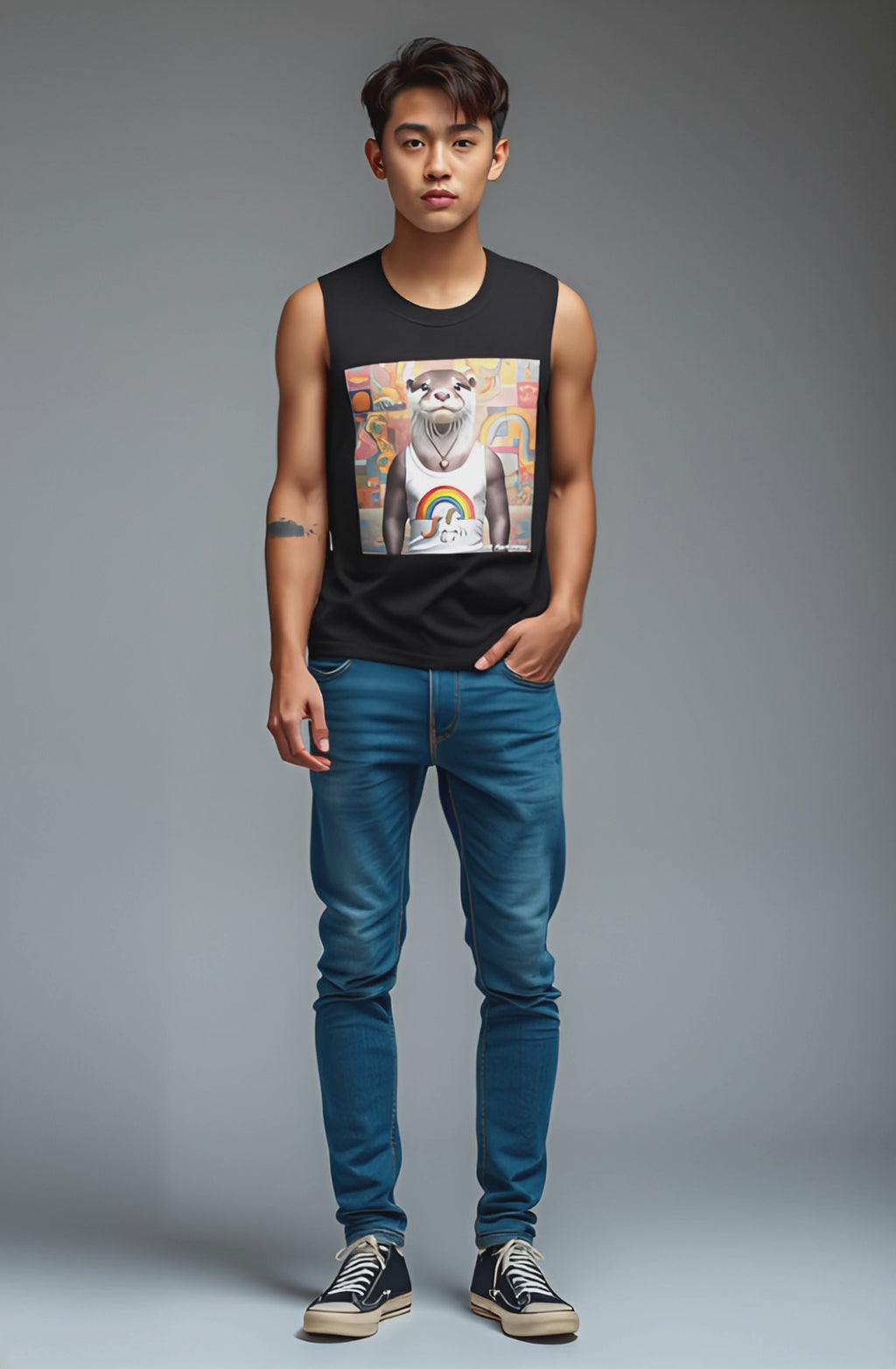 Proud Otter Muscle Shirt by Gregg Acini Adoree Designs