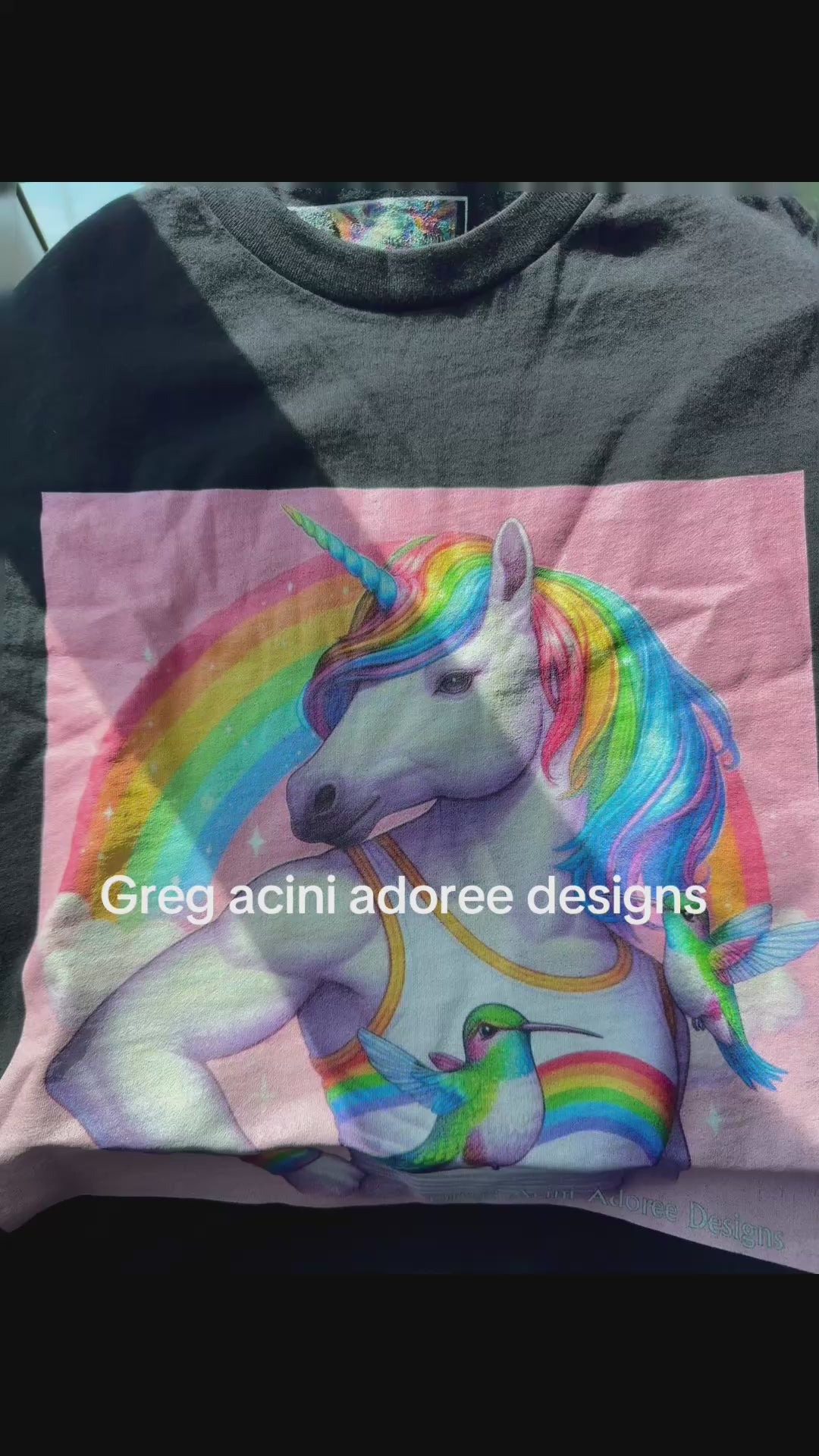 Fabulous Unicorn T-Shirt — Rainbow Muscle Unicorn Graphic Tee