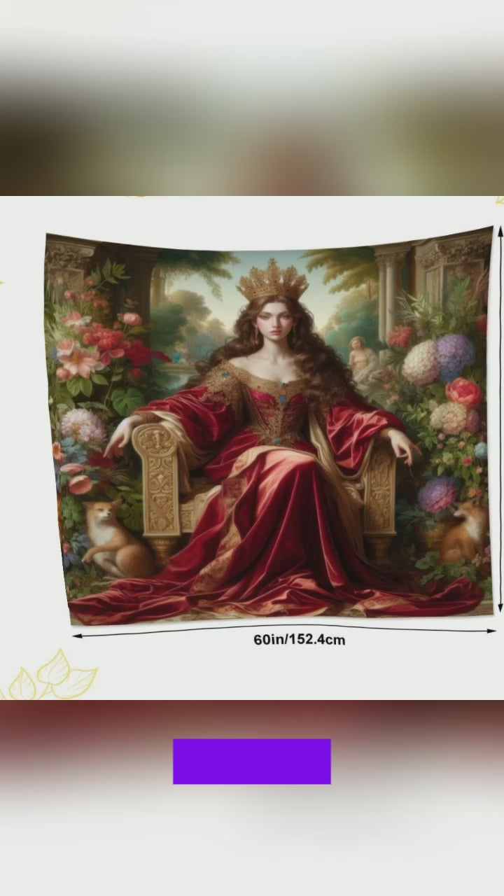 Queen 2 Lightweight Wall Tapestry (Fabric Wall Hanging - USA)
