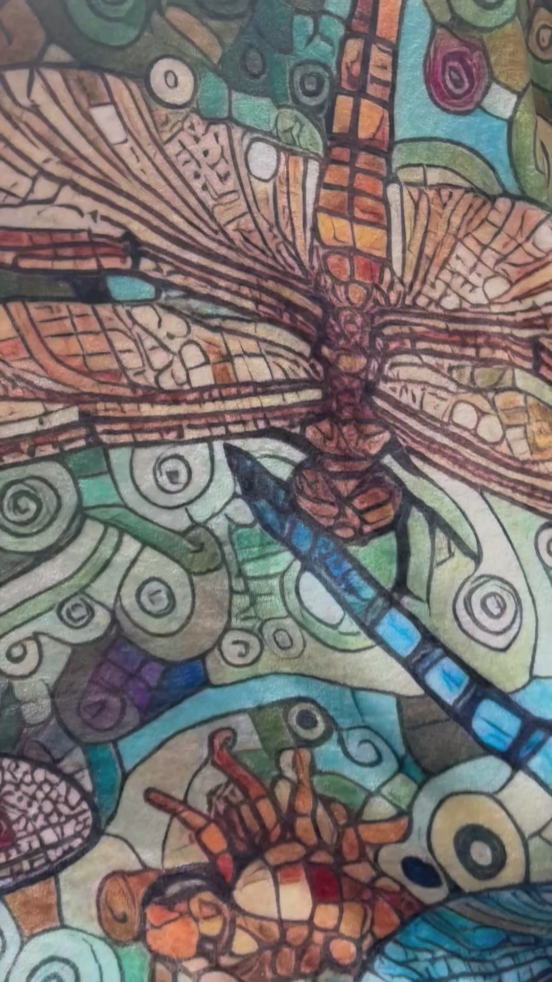 Dragonflies Plush Blanket by Gregg Acini Adoree Designs