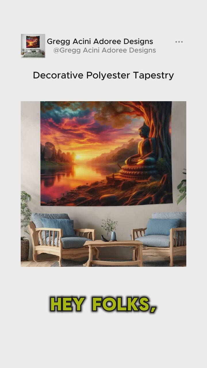 Tranquility Lightweight Wall Tapestry (Fabric Wall Hanging - USA)