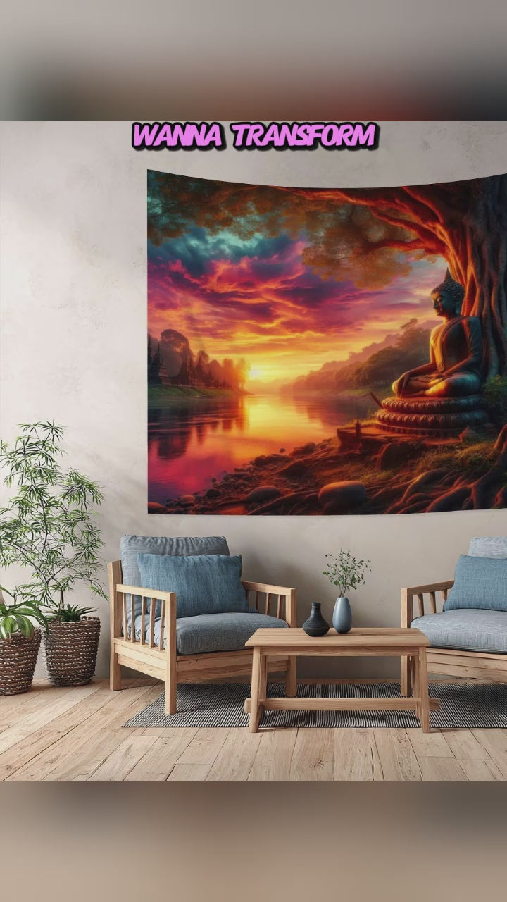 Tranquility Lightweight Wall Tapestry (Fabric Wall Hanging - USA)