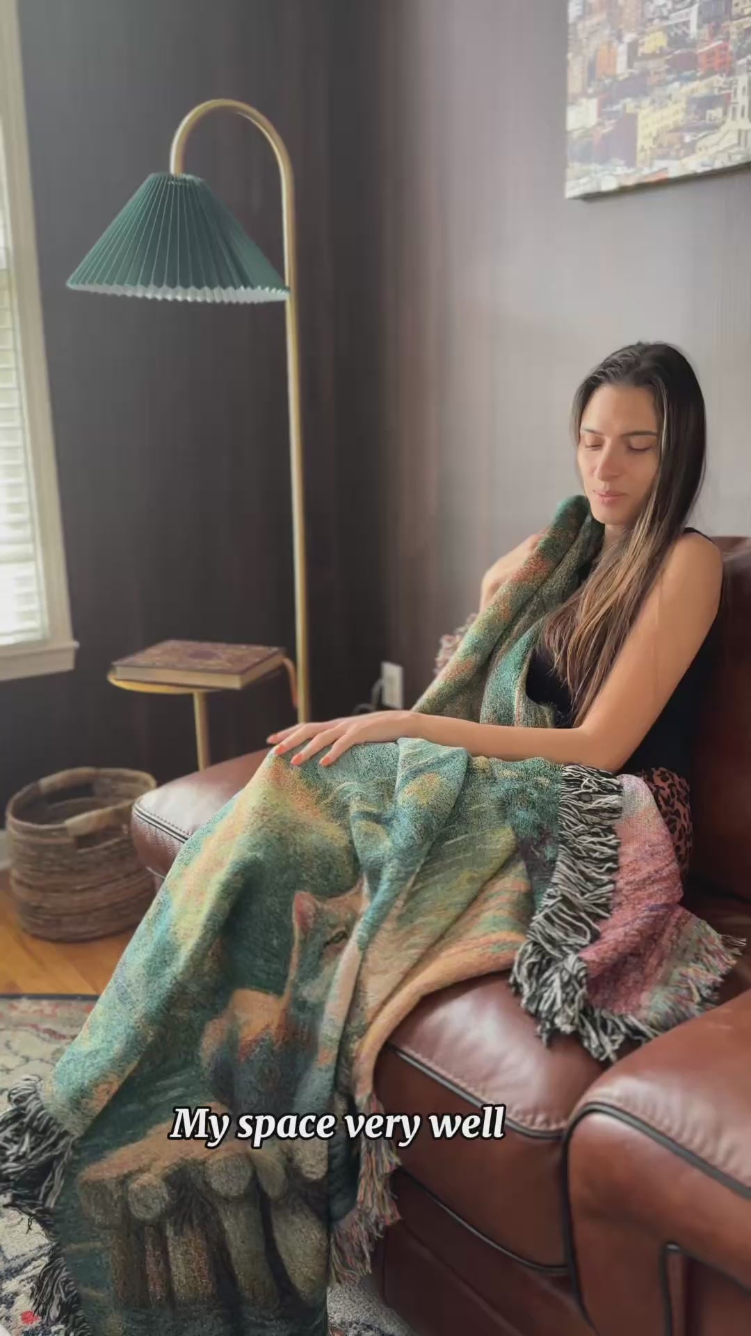 Faux Fossa Woven Blanket - Cozy Home Décor for Nature Lovers