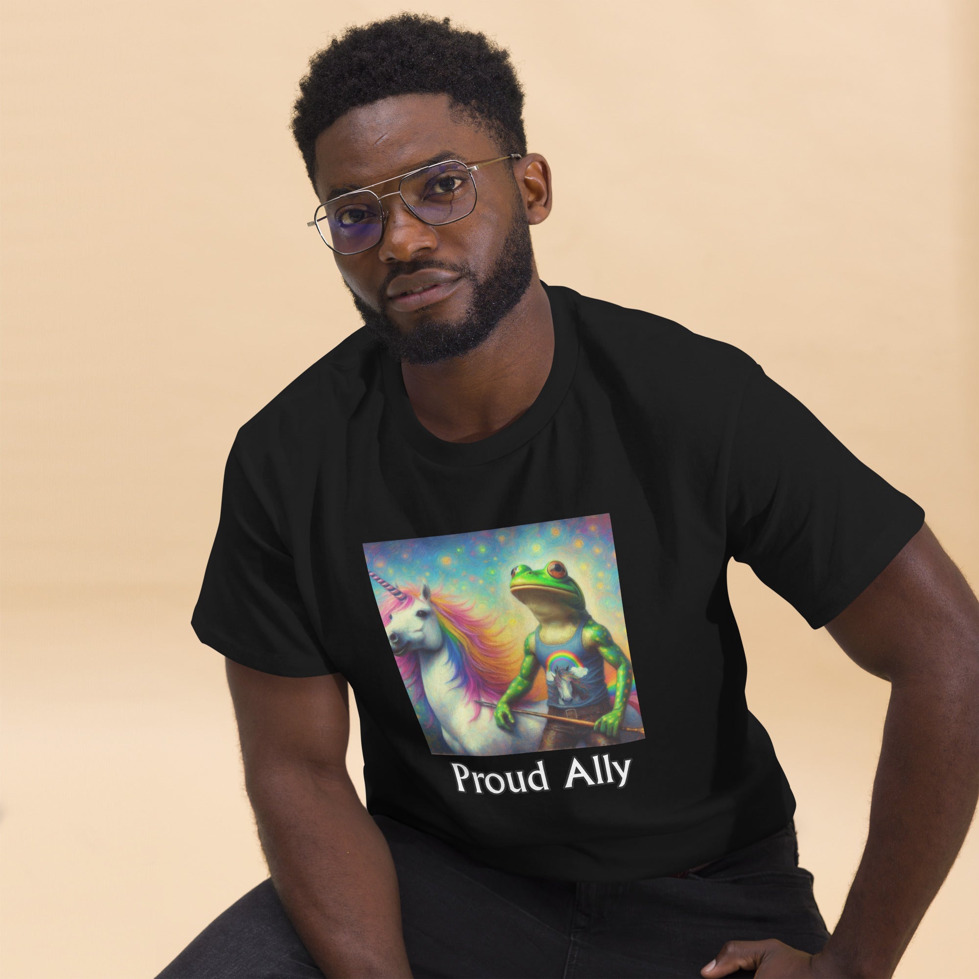 Proud Ally Frog and Unicorn Unisex classic tee - Gregg Acini Adoree Designs - T-Shirt