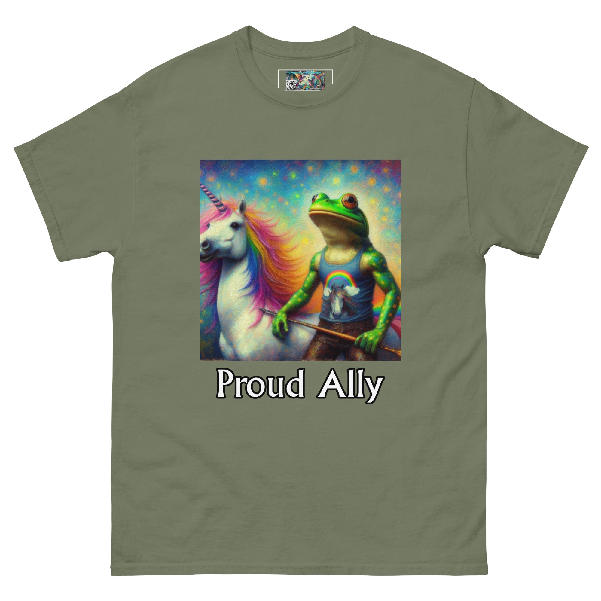 Proud Ally Frog and Unicorn Unisex classic tee - Gregg Acini Adoree Designs - T-Shirt