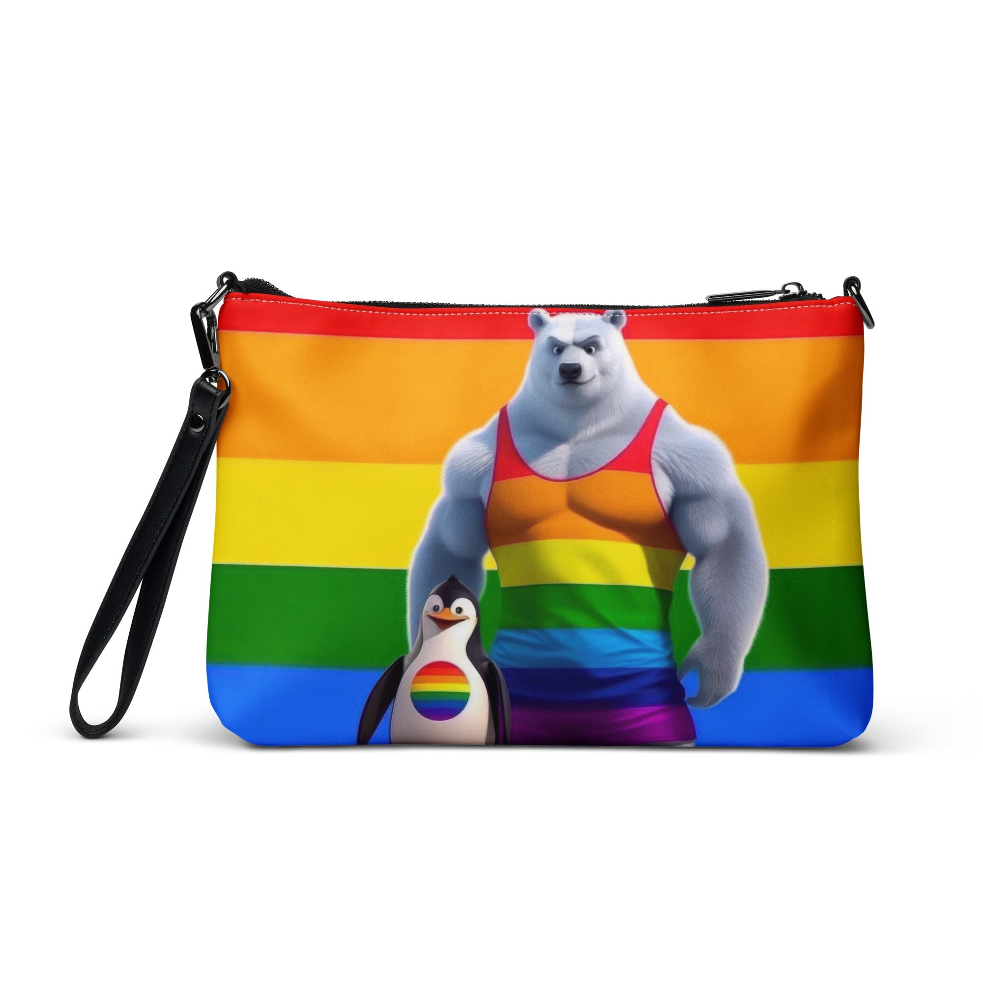 Proud Bear and Penguin Crossbody bag - Gregg Acini Adoree Designs - Handbag