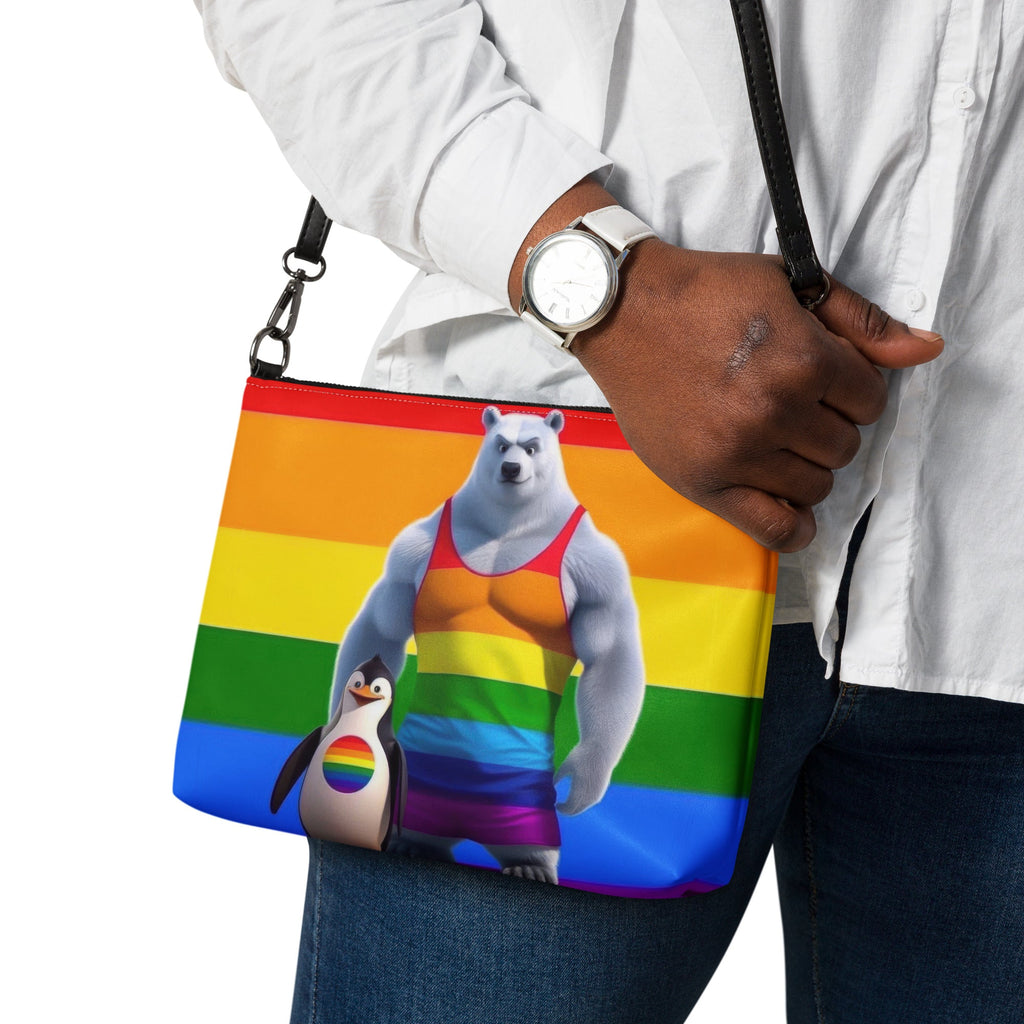 Proud Bear and Penguin Crossbody bag - Gregg Acini Adoree Designs - Handbag