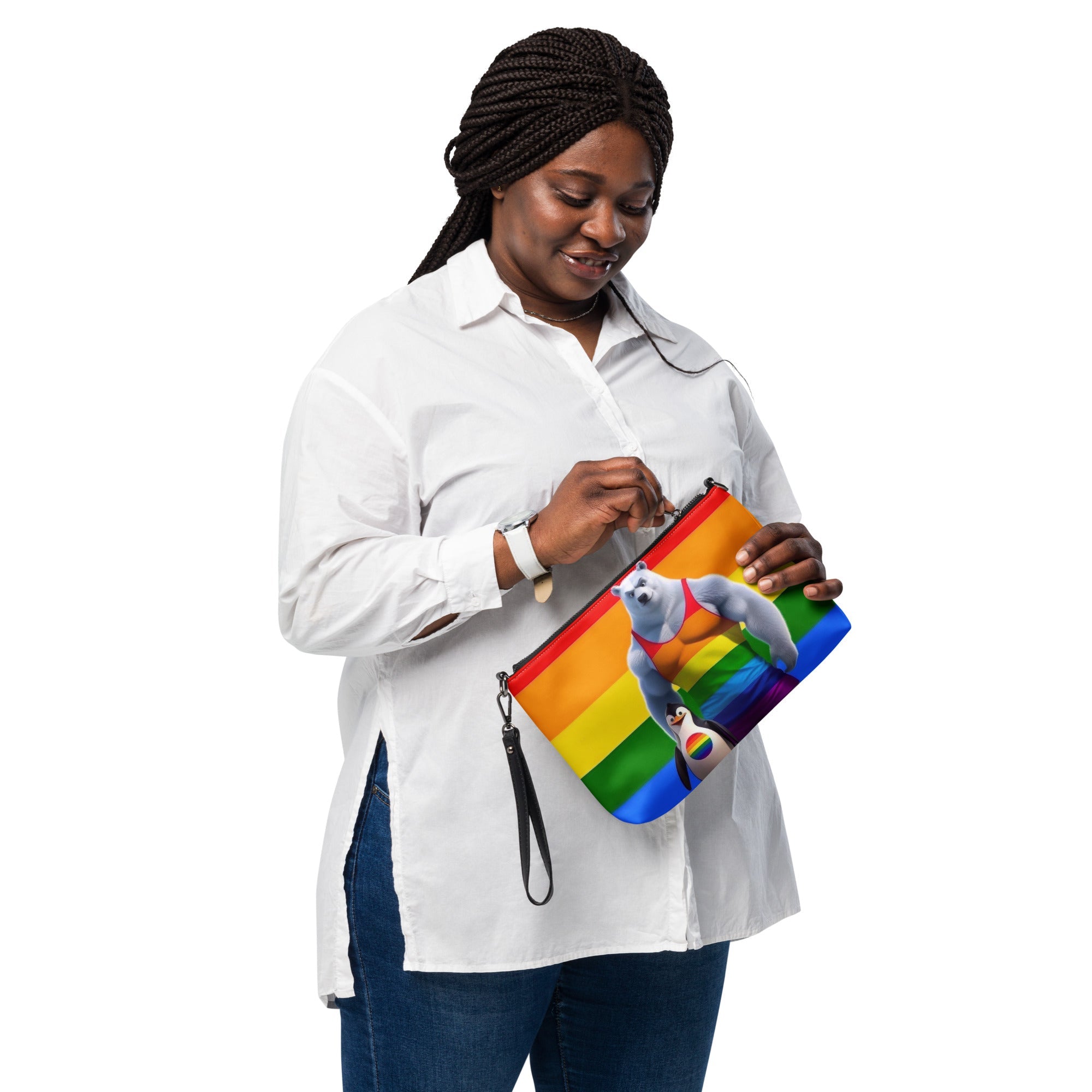 Proud Bear and Penguin Crossbody bag - Gregg Acini Adoree Designs - Handbag