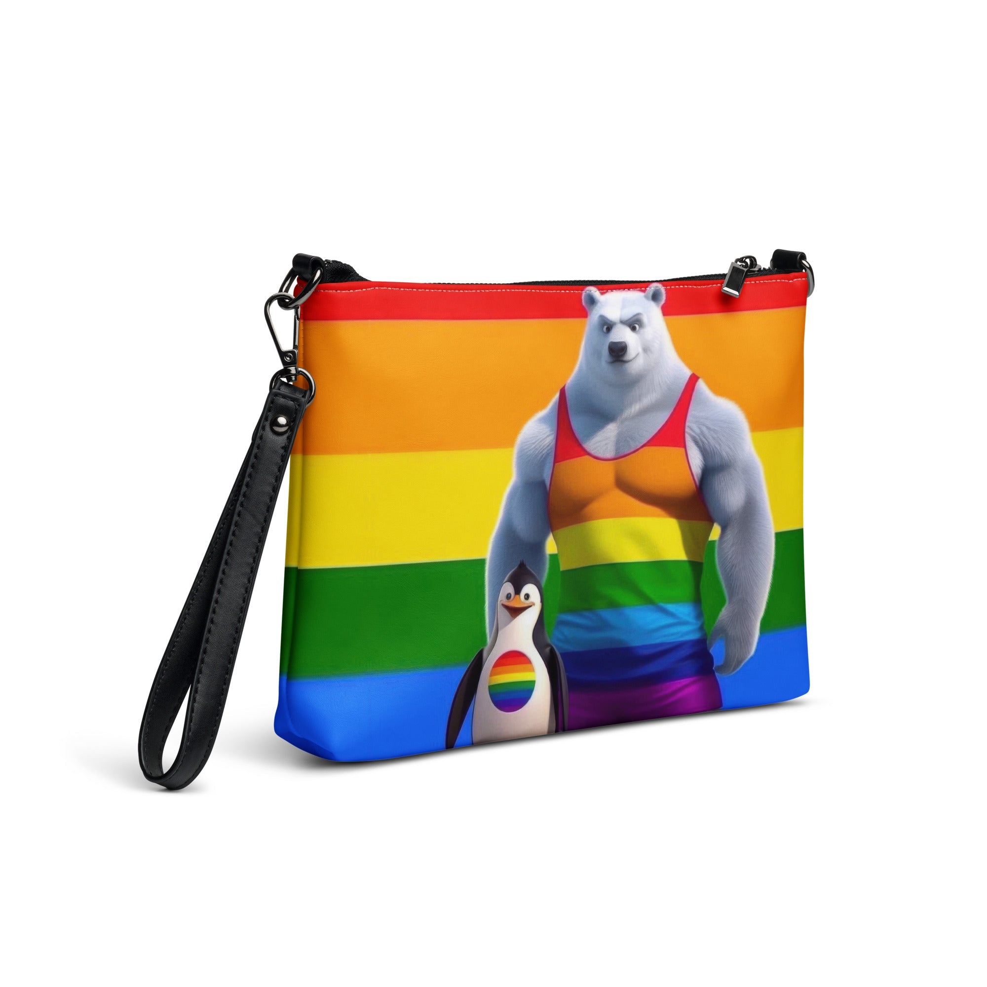 Proud Bear and Penguin Crossbody bag - Gregg Acini Adoree Designs - Handbag
