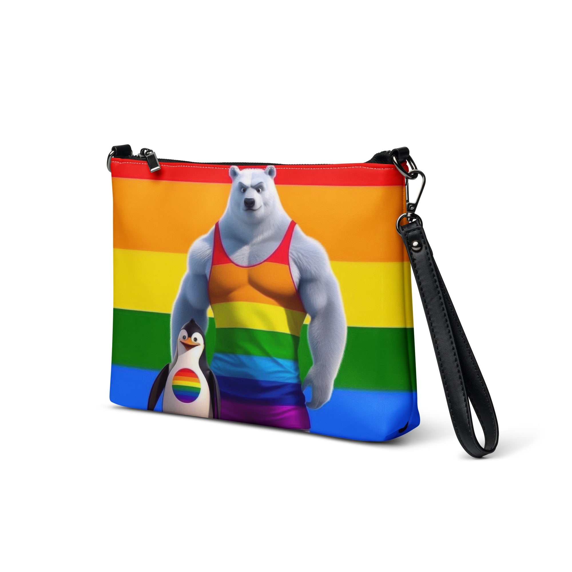 Proud Bear and Penguin Crossbody bag - Gregg Acini Adoree Designs - Handbag