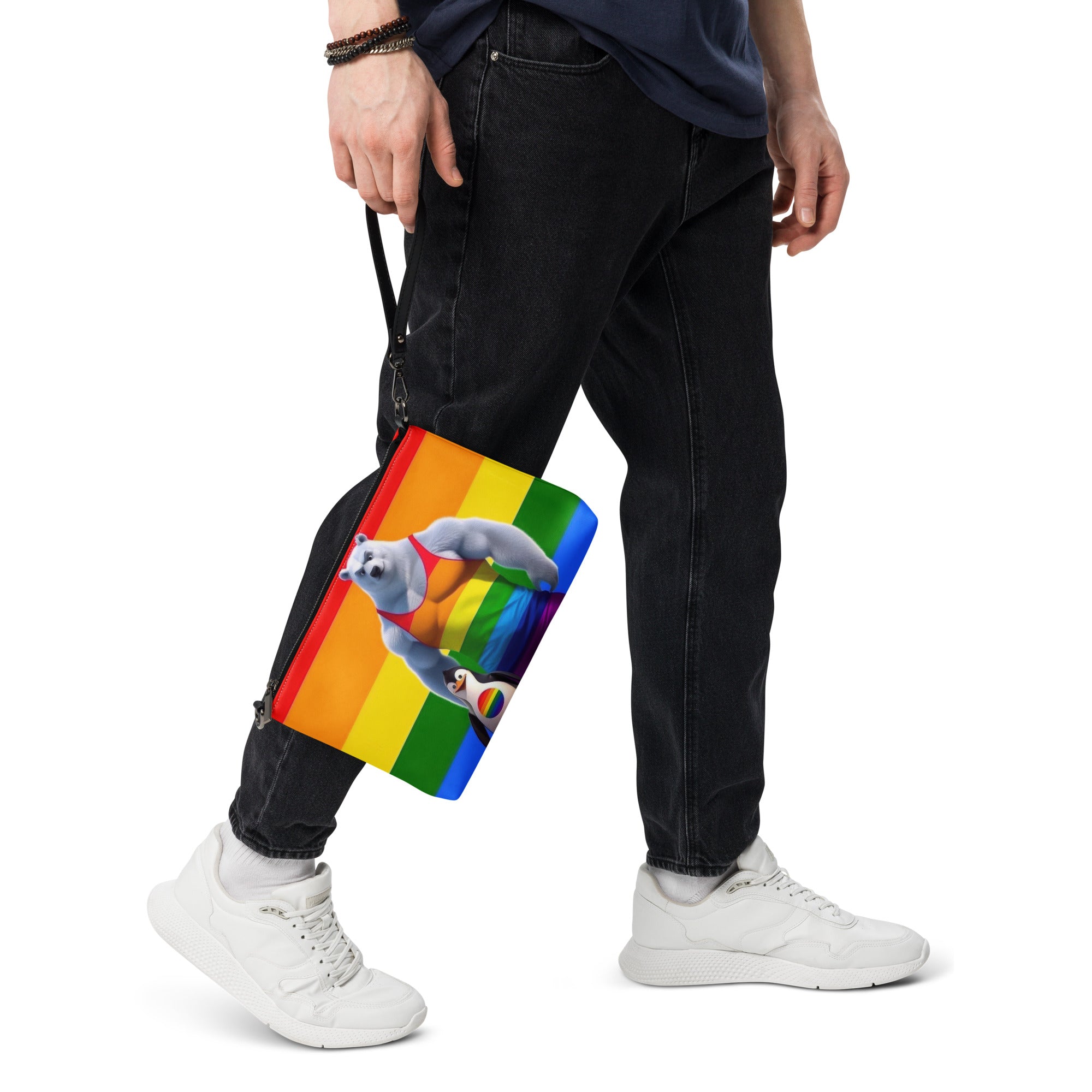 Proud Bear and Penguin Crossbody bag - Gregg Acini Adoree Designs - Handbag