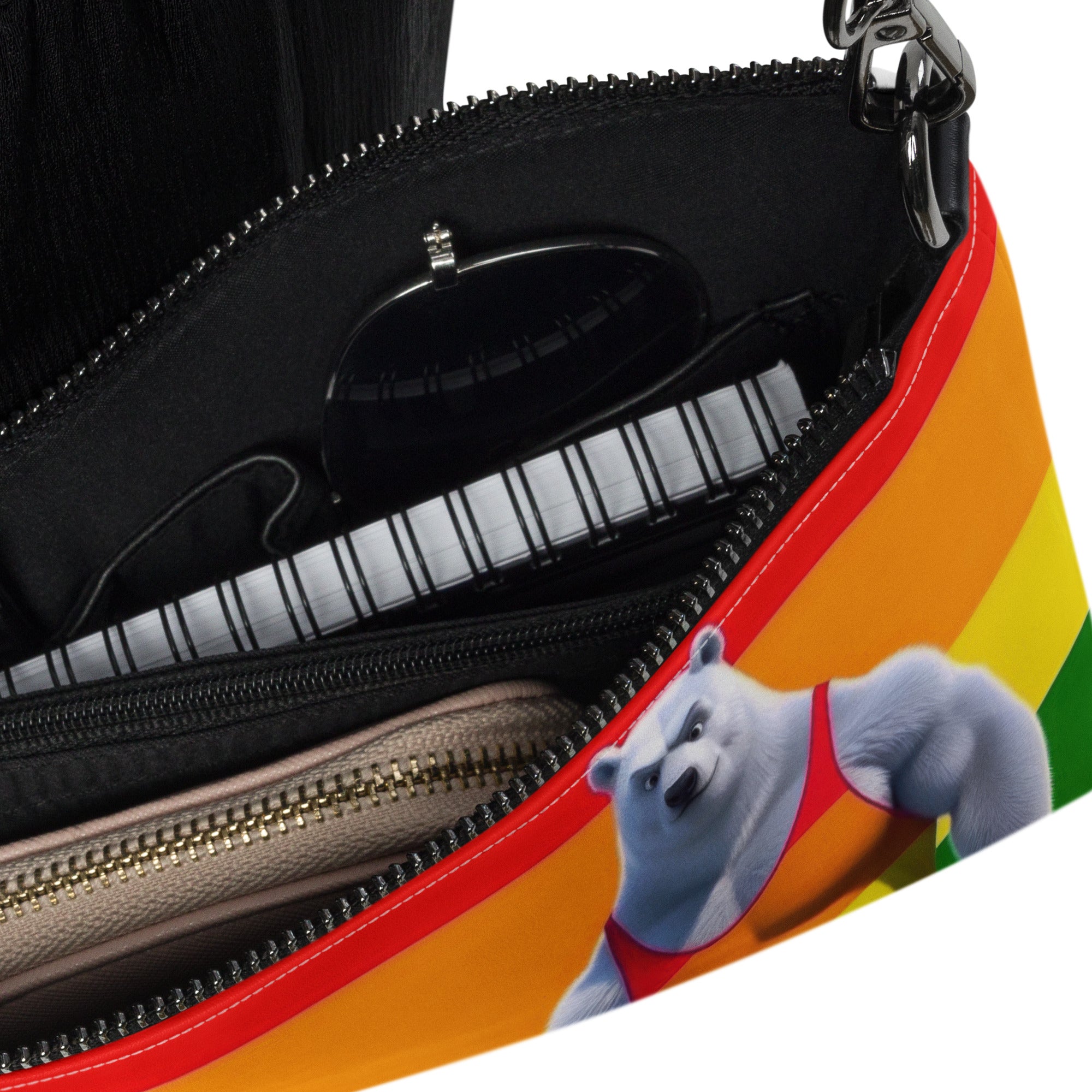 Proud Bear and Penguin Crossbody bag - Gregg Acini Adoree Designs - Handbag