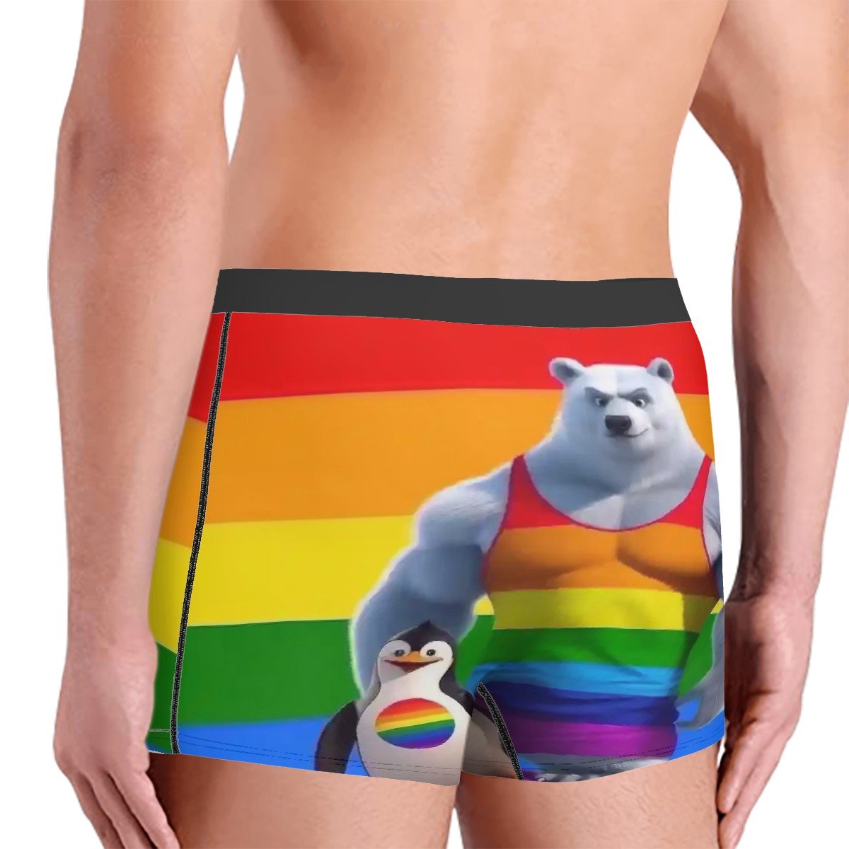 Proud Bear and Penguin Men's Boxer Briefs - Gregg Acini Adoree Designs - Men's Pants