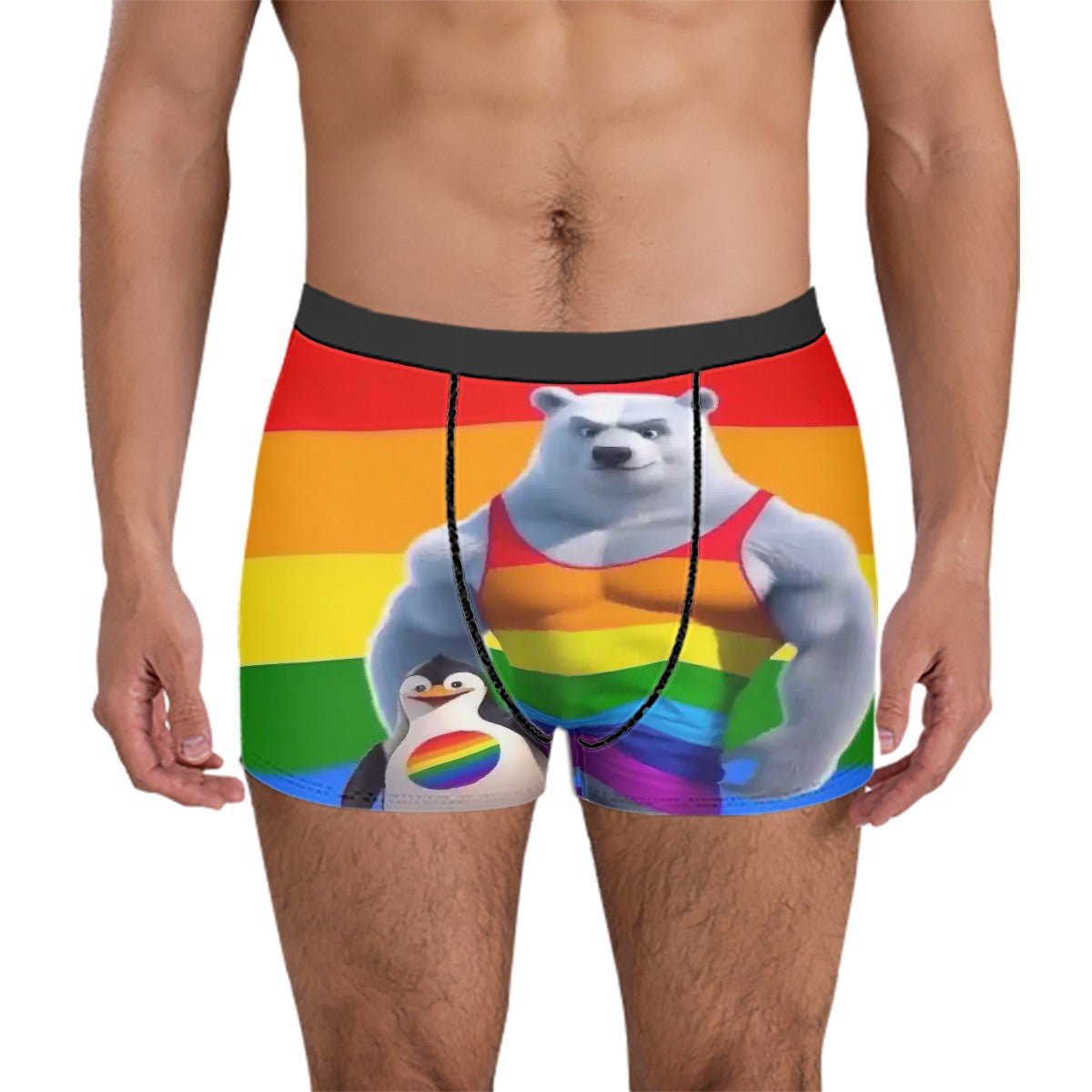 Proud Bear and Penguin Men's Boxer Briefs - Gregg Acini Adoree Designs - Men's Pants